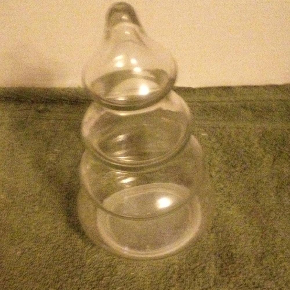 Clear Glass Stacking Jars